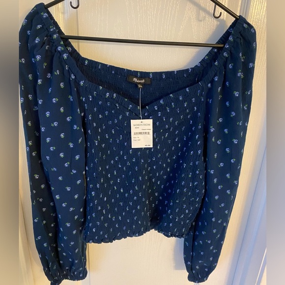 Madewell Lucie Long sleeve top Size-XL - Picture 7 of 7